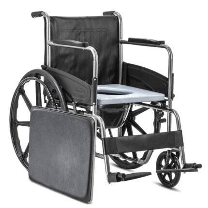 Foldable Wheelchair With Commode